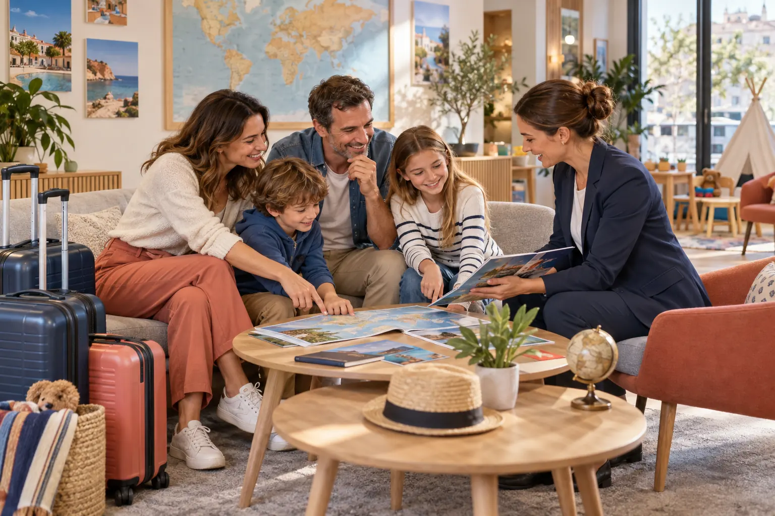 Illustration : préparation d’un voyage en famille